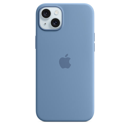 Custodia MagSafe in silicone per iPhone 15 Plus - Blu inverno