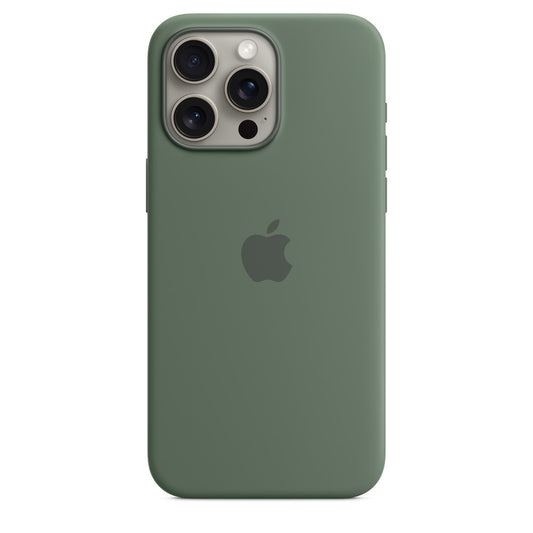 Custodia MagSafe in silicone per iPhone 15 Pro Max - Cipresso