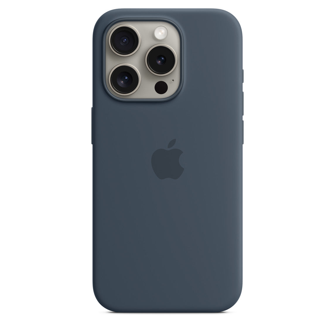 Custodia MagSafe in silicone per iPhone 15 Pro - Blu tempesta
