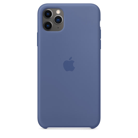 Custodia in silicone per iPhone 11 Pro Max - Blu lino