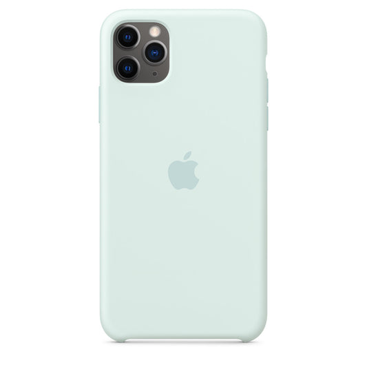 Custodia in silicone per iPhone 11 Pro Max - Schiuma marina