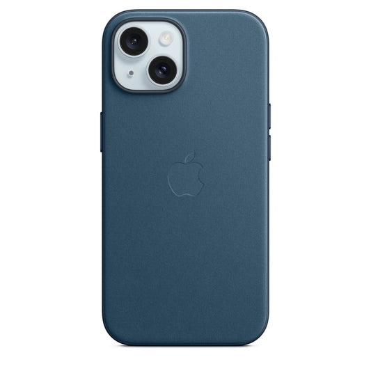 Custodia MagSafe in tessuto FineWoven per iPhone 15 - Blu Pacifico