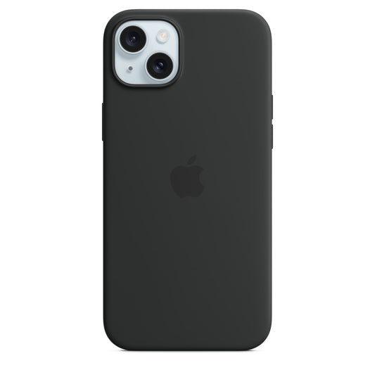 Custodia MagSafe in silicone per iPhone 15 Plus - Nero