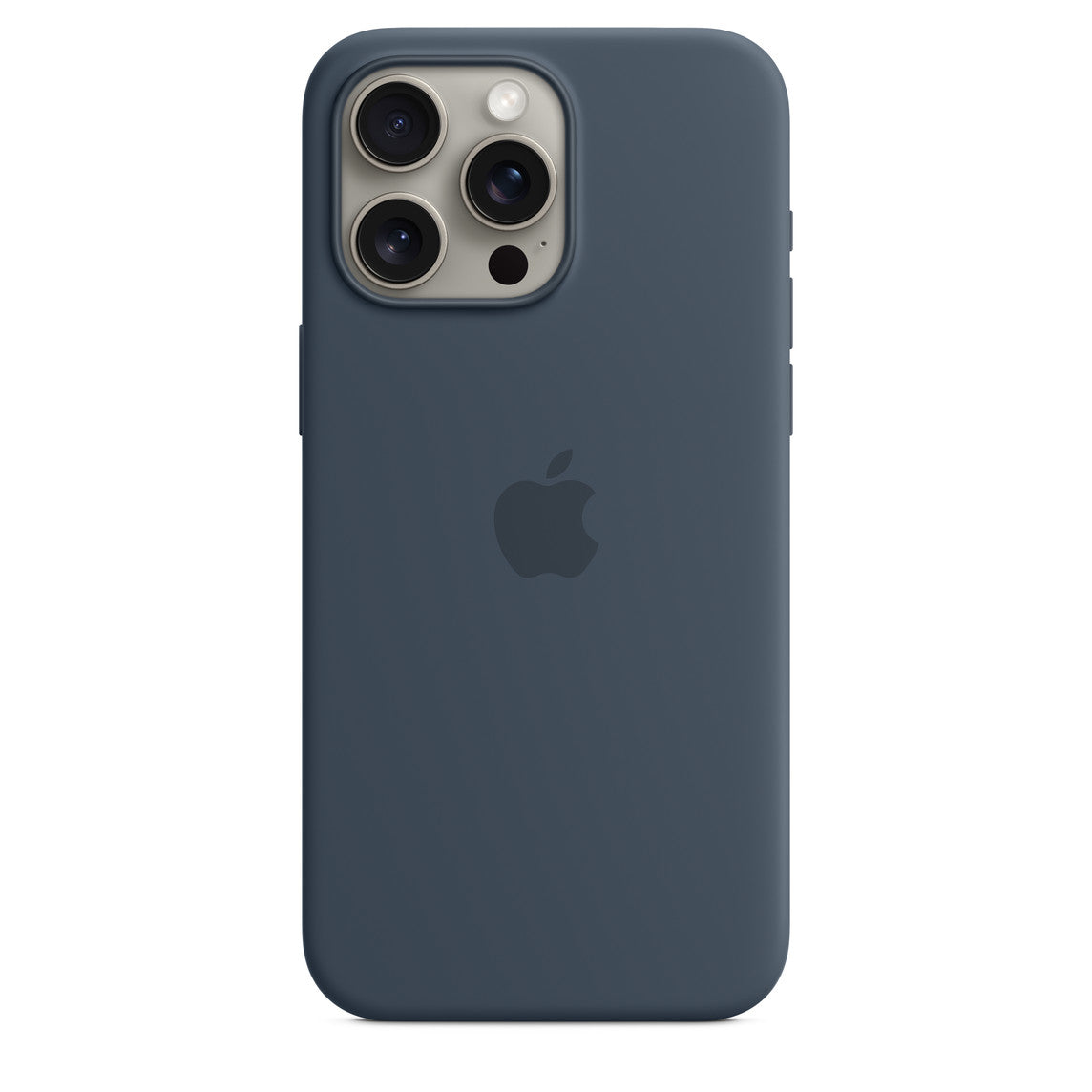 Custodia MagSafe in silicone per iPhone 15 Pro Max - Blu tempesta