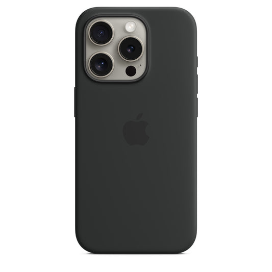Custodia MagSafe in silicone per iPhone 15 Pro - Nero