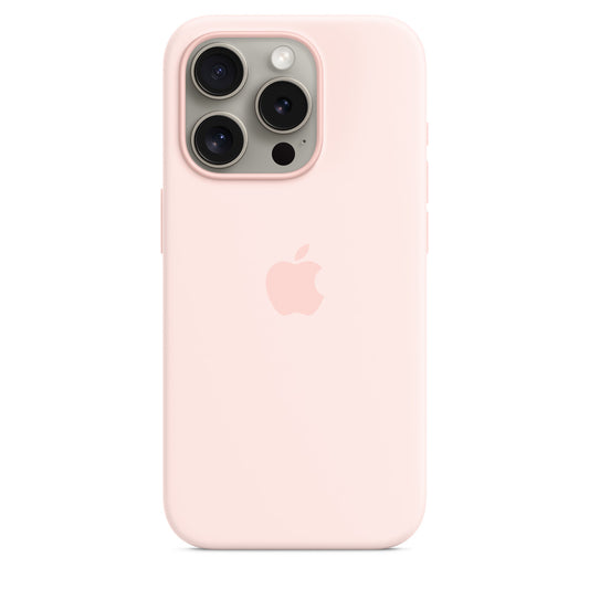 Custodia MagSafe in silicone per iPhone 15 Pro - Rosa confetto