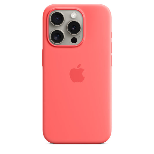 Custodia MagSafe in silicone per iPhone 15 Pro - Guava