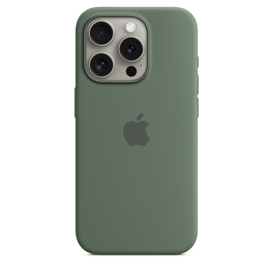 Custodia MagSafe in silicone per iPhone 15 Pro - Cipresso