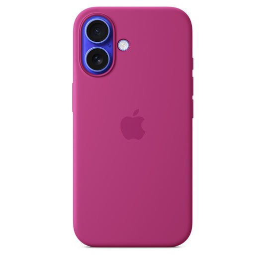 Custodia MagSafe in silicone per iPhone 16 – Fucsia