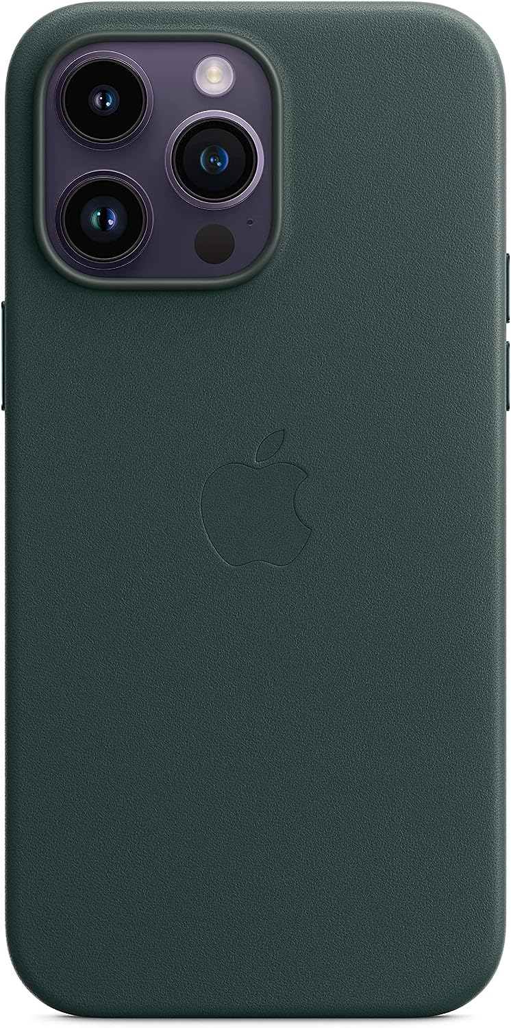 Custodia MagSafe in pelle per iPhone 14 Pro Max - verde foresta