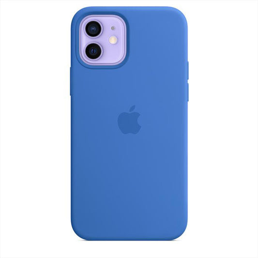 Custodia MagSafe in silicone per iPhone 12 / 12 Pro - azzurro capri