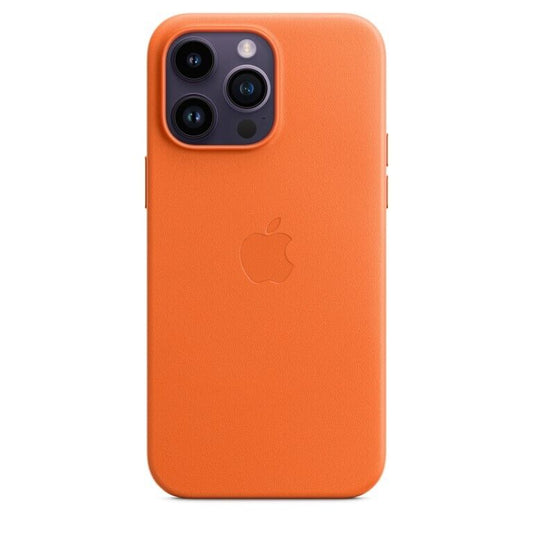 Custodia MagSafe in pelle per iPhone 14 Pro Max - arancione