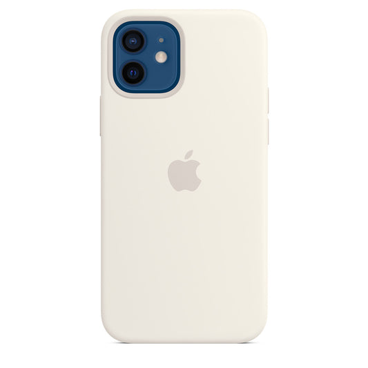 Custodia MagSafe in silicone per iPhone 12 / 12 Pro - bianco