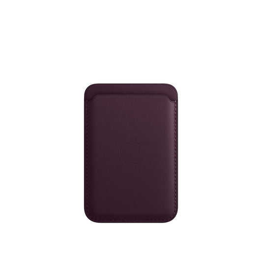 Portafoglio MagSafe in pelle per iPhone - Ciliegia scuro